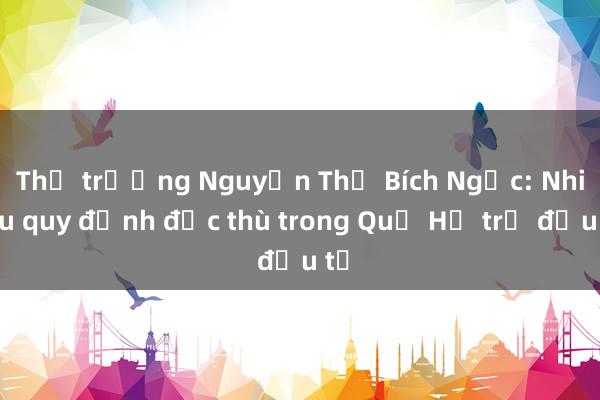 Thứ trưởng Nguyễn Thị Bích Ngọc: Nhiều quy định đặc thù trong Quỹ Hỗ trợ đầu tư