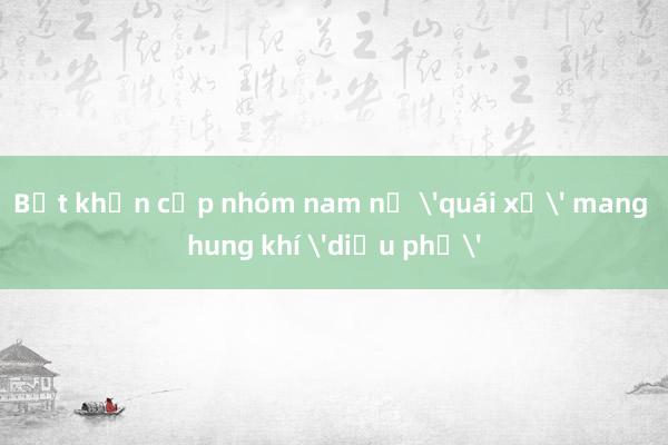 Bắt khẩn cấp nhóm nam nữ 'quái xế' mang hung khí 'diễu phố'